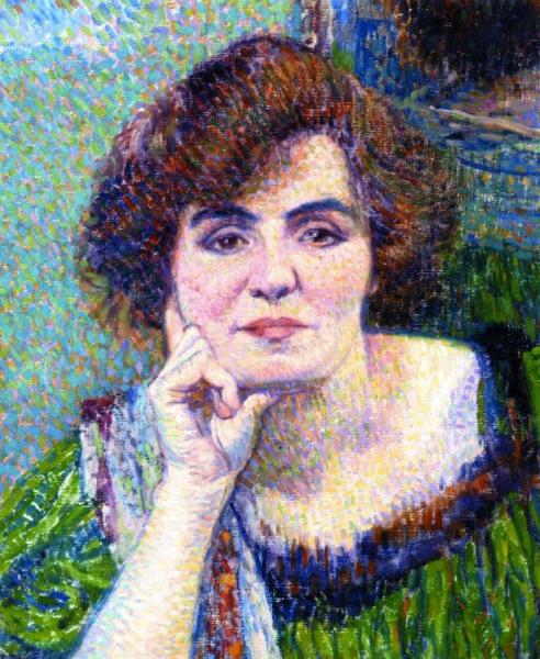 Portrait Of Mme Demolderlder by Theo Van Rysselberghe