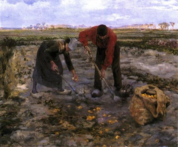 Potato Harvest by Theo Van Rysselberghe