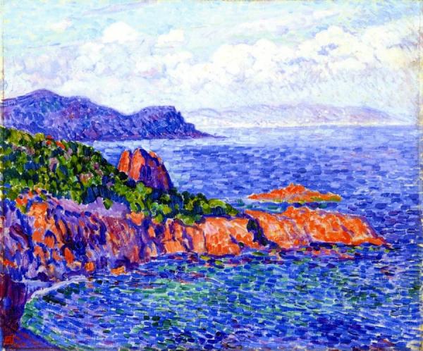 Red Rocks At Le Trayes by Theo Van Rysselberghe