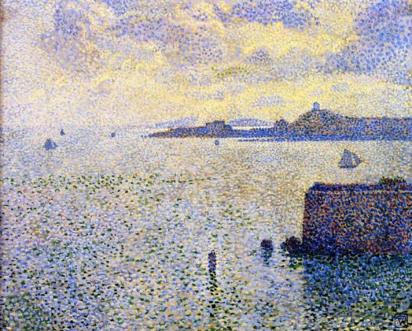Sailboats And Estuary by Theo Van Rysselberghe