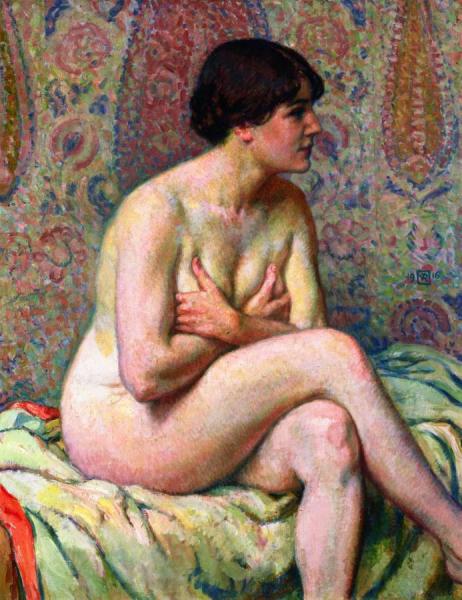 Seated Nude by Theo Van Rysselberghe