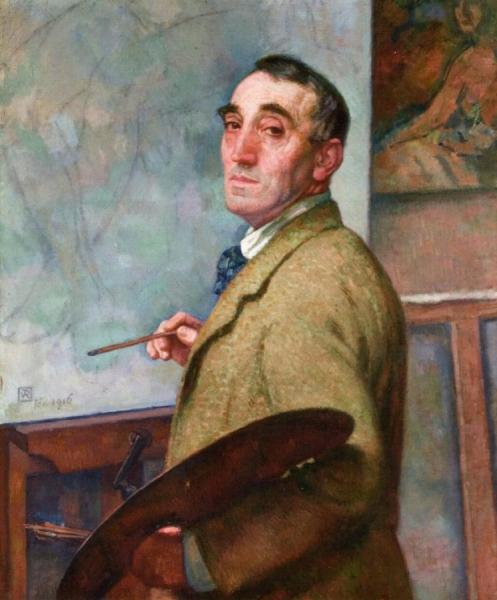 Self Portrait With Palette by Theo Van Rysselberghe
