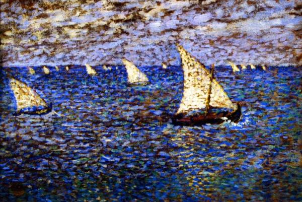 Sete, Fishing Boats by Theo Van Rysselberghe