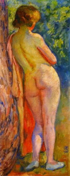 Standing Nude From The Back by Theo Van Rysselberghe