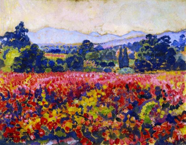 Study For 'vines In October' by Theo Van Rysselberghe