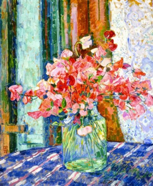 Sweet Peas by Theo Van Rysselberghe