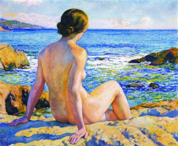 Swimmer Resting by Theo Van Rysselberghe