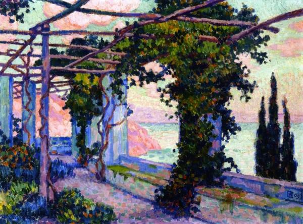 Terrace [of Hotel Palumbo] At Ravello by Theo Van Rysselberghe