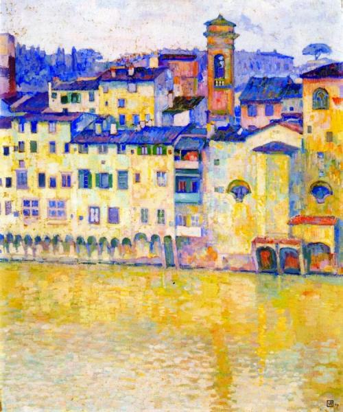 The Arno In Florence (longarno Acciaioli) by Theo Van Rysselberghe