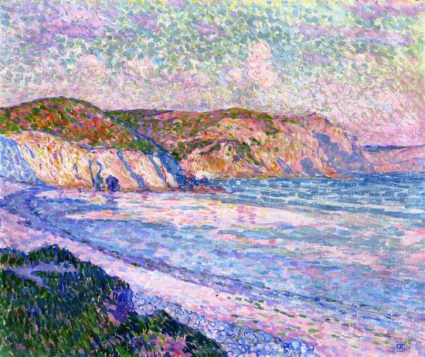 The Beach At Morgat by Theo Van Rysselberghe