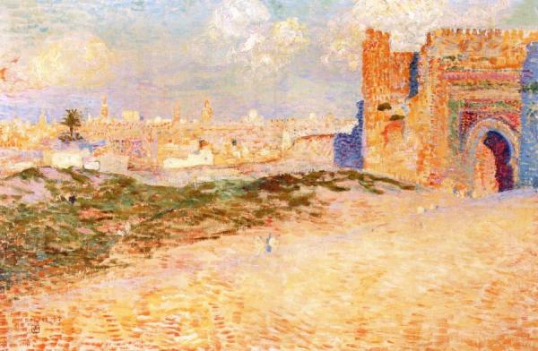 The Entrance To Monsour El Hay At Meknes, Marocco by Theo Van Rysselberghe
