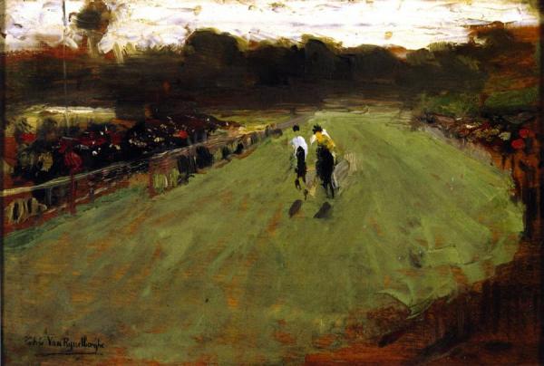 The Finish Of The Race by Theo Van Rysselberghe