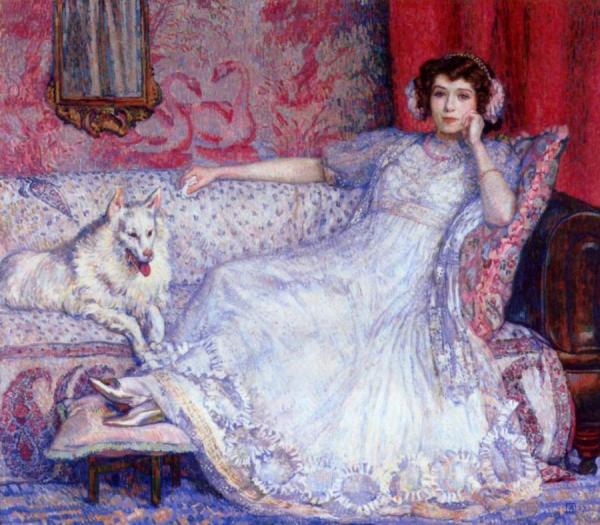 The Woman In White by Theo Van Rysselberghe