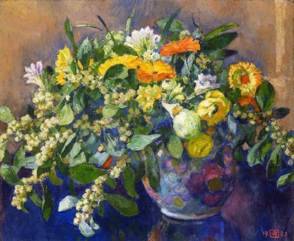 Vase Of Flowers by Theo Van Rysselberghe