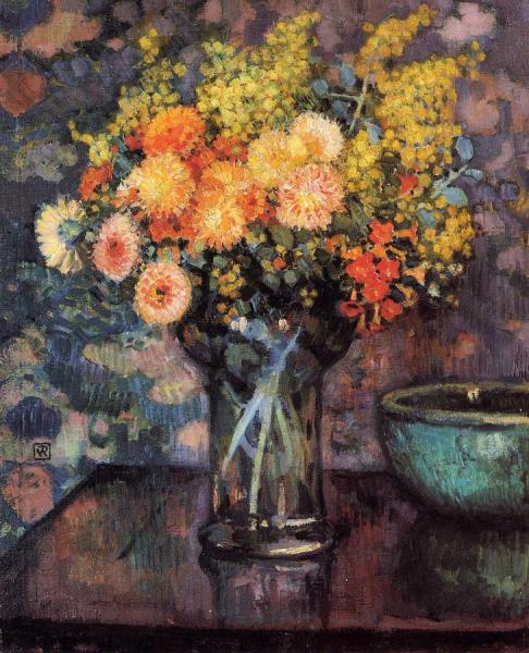 Vase Of Flowers by Theo Van Rysselberghe
