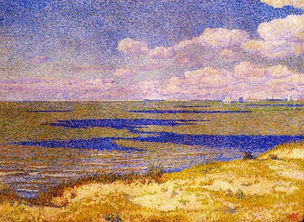 View Of The River Scheldt by Theo Van Rysselberghe