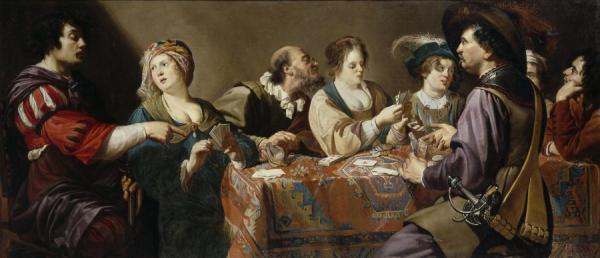 Card Players, 1627 by Theodoor Rombouts