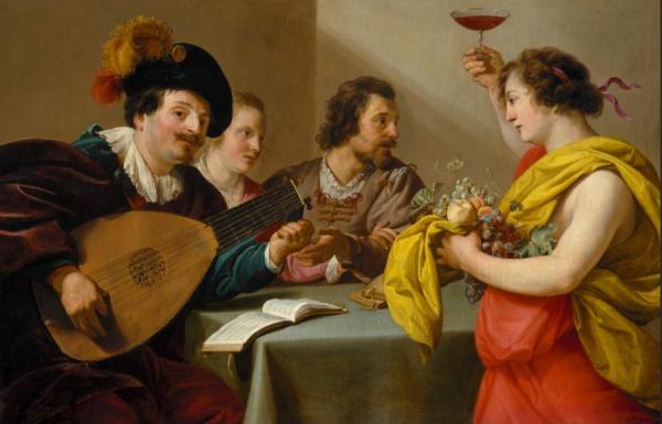 Musical Company With Bacchus, C. 1630 by Theodoor Rombouts