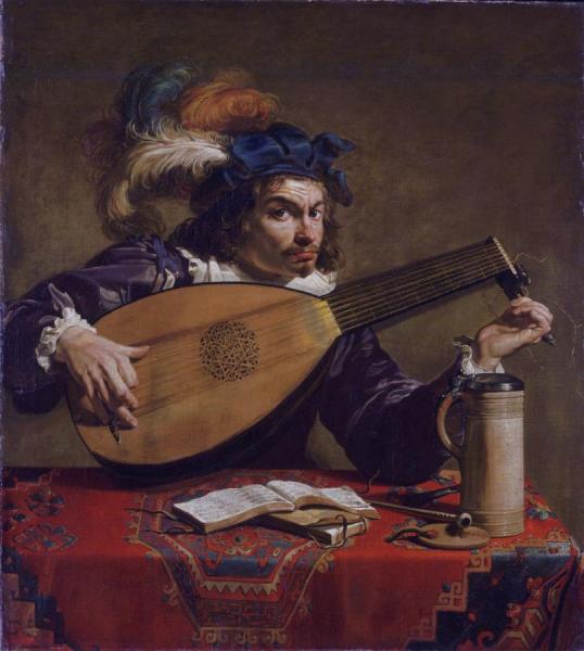 The Lute Player, Circa 1620 by Theodoor Rombouts