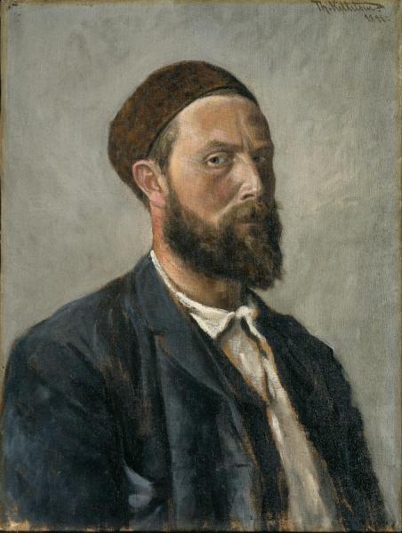 Self-portrait Of Theodor Kittelsen by Theodor Kittelsen Oil Painting Reproductions
