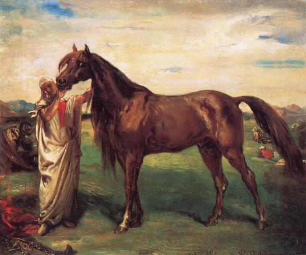 Hadji, Arab Stalion From Constantine Provence by Theodore Chasseriau