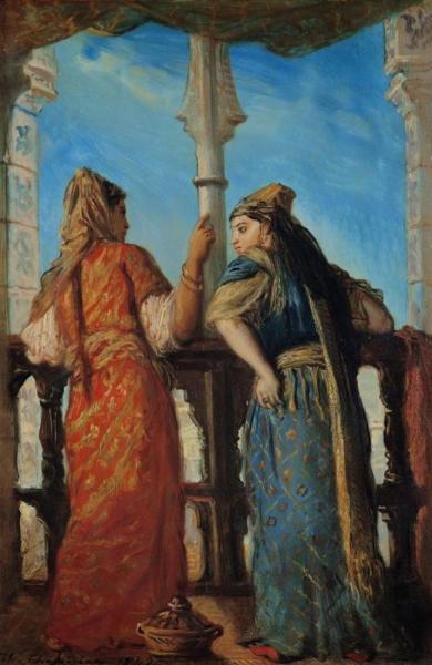 Juives D'alger Au Balcon by Theodore Chasseriau