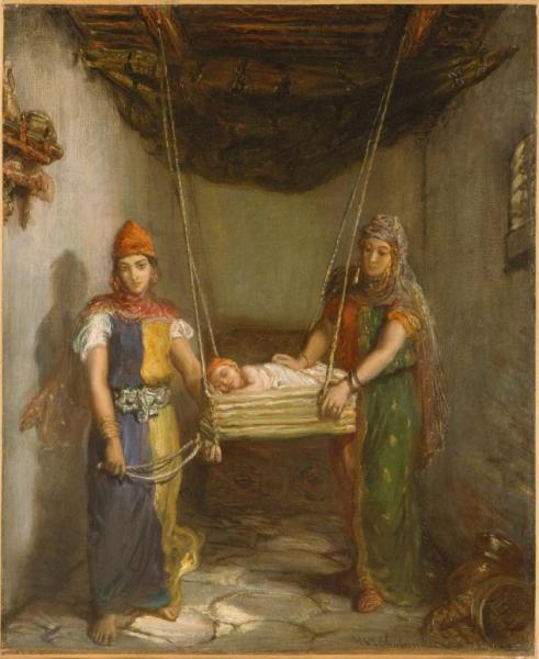 Scene In The Jewish Quarter Of Constantine by Theodore Chasseriau