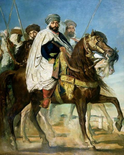 The Caliph Of Constantine Ali-hamed Followed By His Escort by Theodore Chasseriau