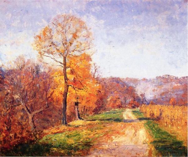 Along A Country Lane by Theodore Clement Steele
