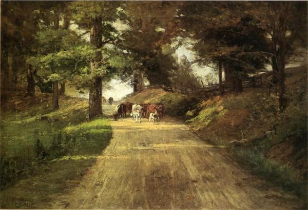 An Indiana Road by Theodore Clement Steele