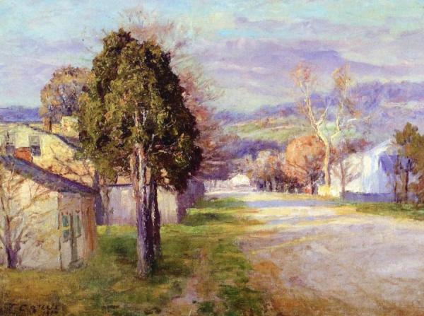 Brookville, A Street by Theodore Clement Steele