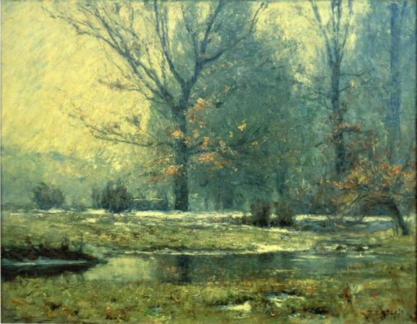 Creek In Winter by Theodore Clement Steele