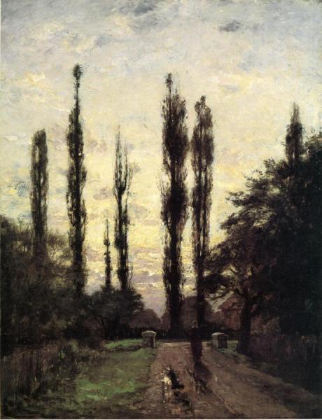 Evening, Poplars by Theodore Clement Steele