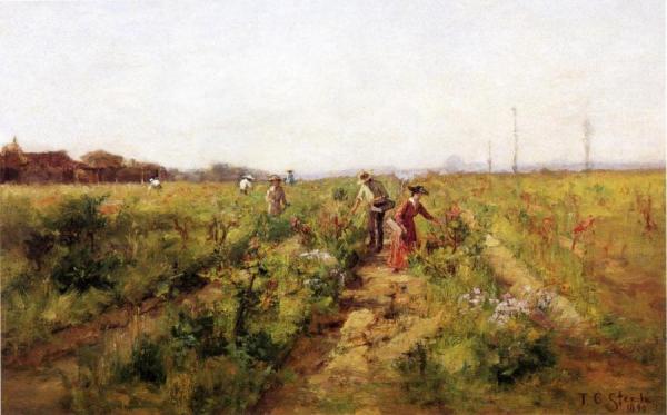 In The Berry Field by Theodore Clement Steele