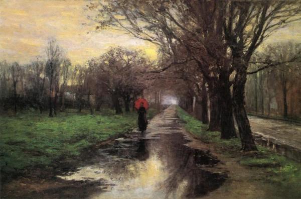 Meridian Street, Thawing Weather by Theodore Clement Steele