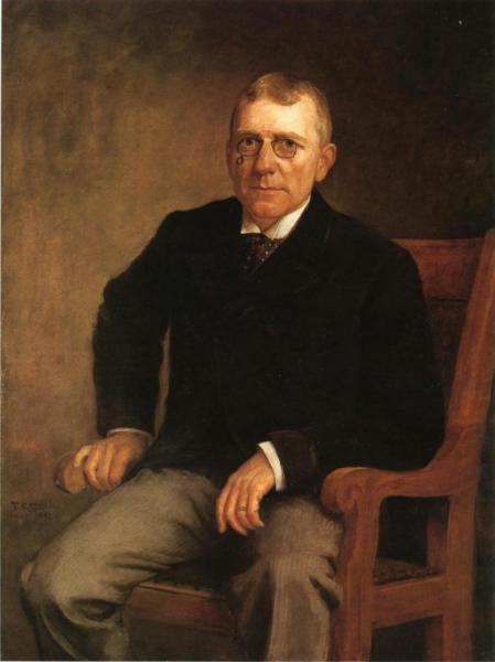 Portrait Of James Whitcomb Riley by Theodore Clement Steele