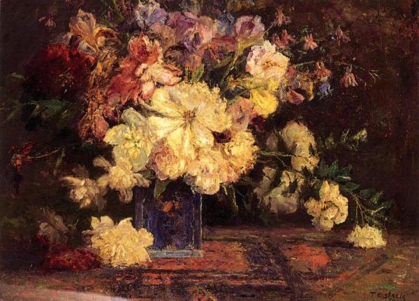 Still Life With Peonies by Theodore Clement Steele