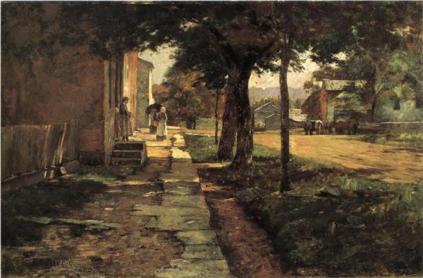 Street In Vernon by Theodore Clement Steele
