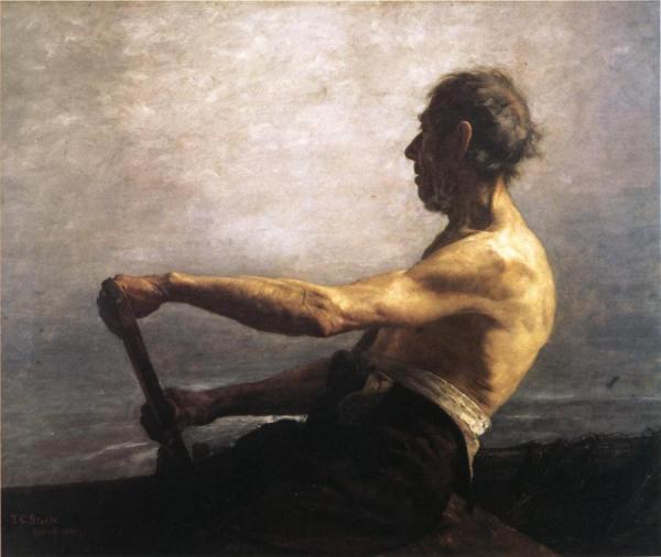The Boatman by Theodore Clement Steele Oil Painting Reproductions