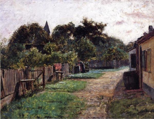 Village Scene by Theodore Clement Steele