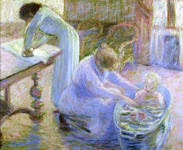 Le Bain, Maison Baptiste, Giverny, France by Theodore Earl Butler