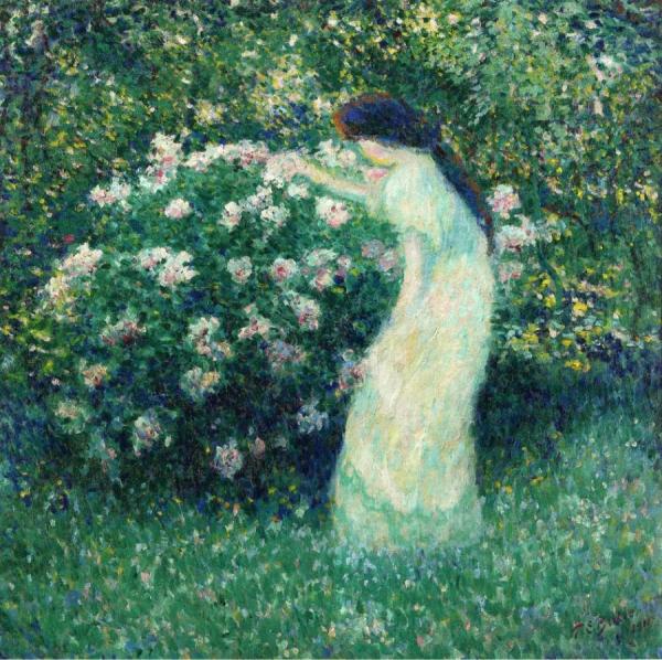 Theodore Earl Butler Lili Butler In Claude Monet's Garden