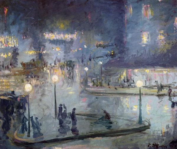 Place Du Rome At Night by Theodore Earl Butler