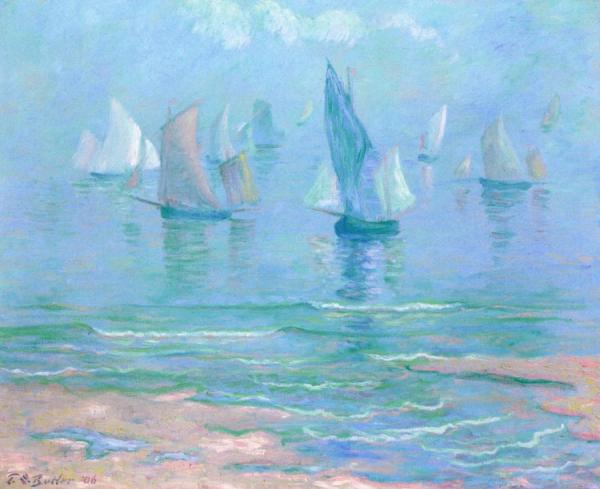 Sailboats At Dieppe by Theodore Earl Butler