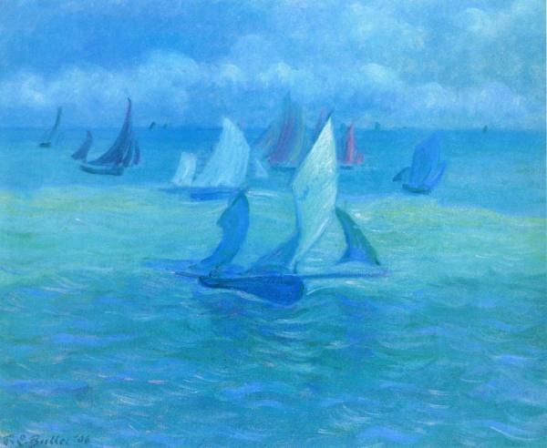 Sailboats On The Water by Theodore Earl Butler