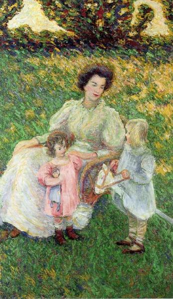 Suzanne And Her Children by Theodore Earl Butler