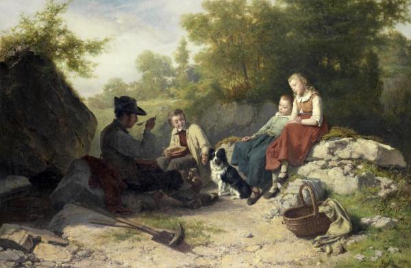 The Midday Break by Theodore Gerard Oil Painting Reproductions