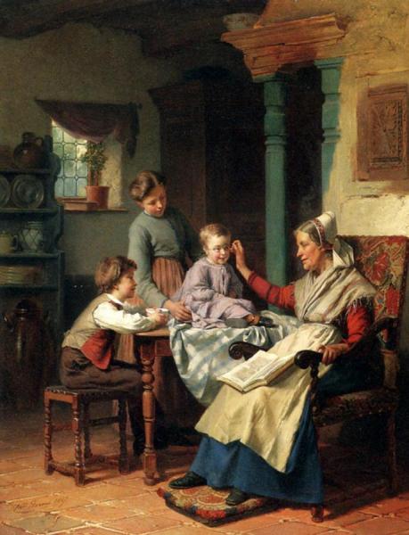Trying On Grandmother's Spectacles by Theodore Gerard