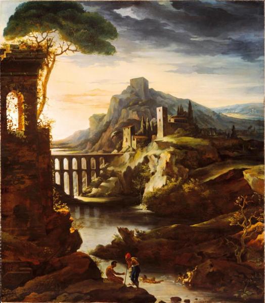 Evening: Landscape With An Aqueduct by Theodore Gericault