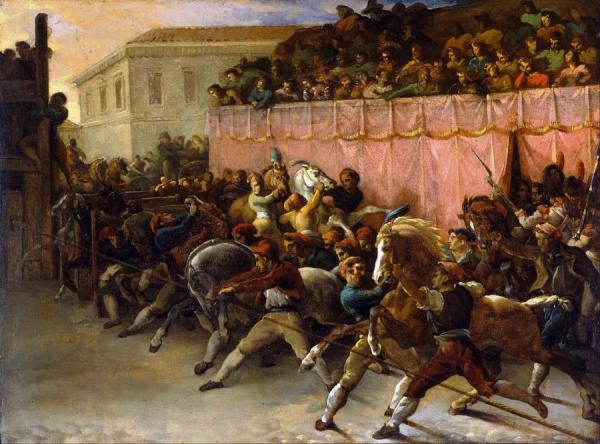 Theodore Gericault Riderless Racers At Rome